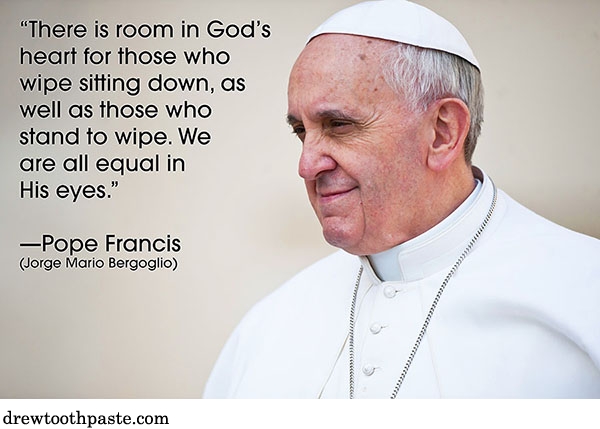 Pope Francis On Wiping